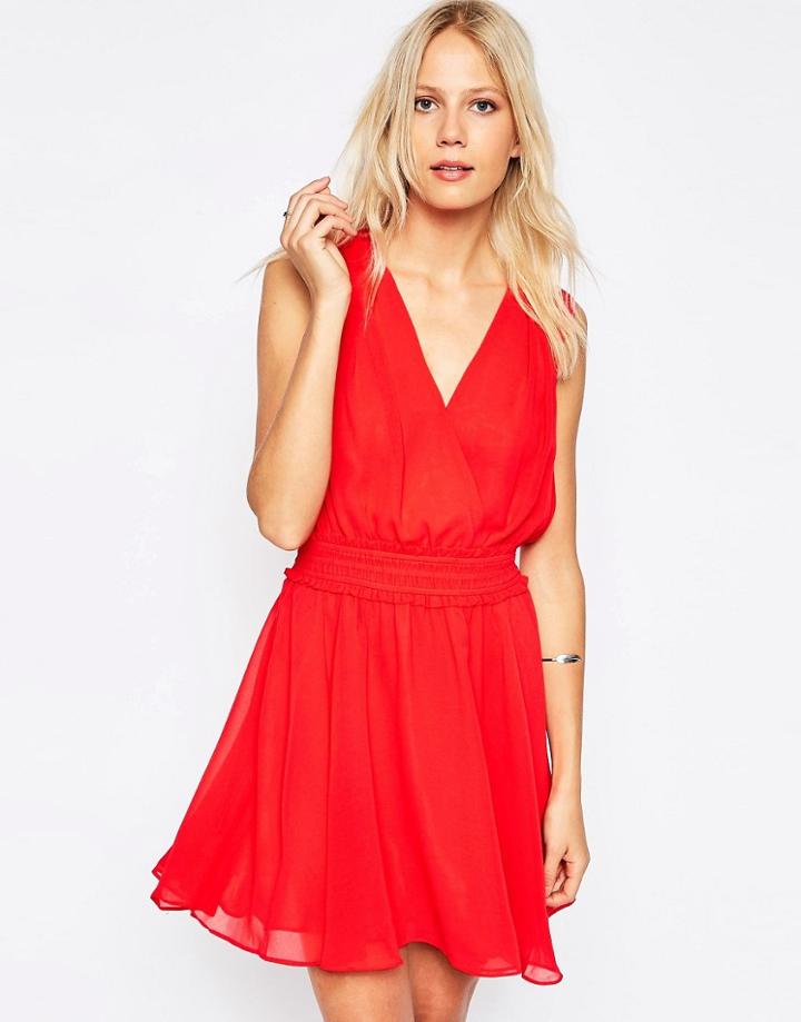 Greylin Odelle Cinched Waist Dress - Hibiscus