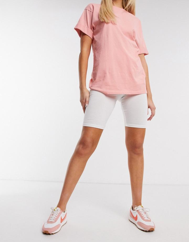 Outrageous Fortune Loungewear Body-conscious Shorts In Cream-white