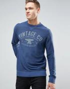 Jack & Jones Vintage Sweatshirt With Graphic Print - Navy