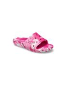 Crocs Classic Marble Slides In Pink