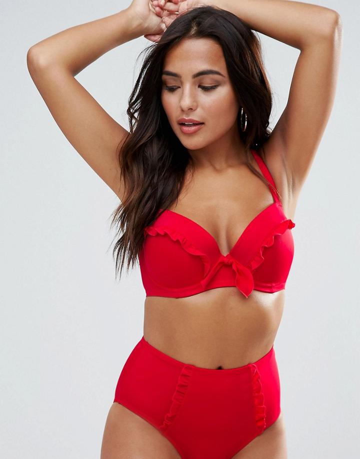 Pour Moi Getaway Underwired Bikini Top - Red