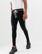 The Couture Club Skinny Jeans With Side Stripe - Black