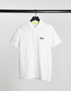Lacoste X National Geographic Zebra Croc Logo Polo In White