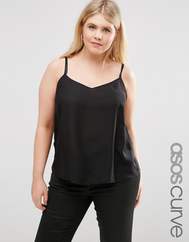 Asos Curve Double Strap Cami - Black