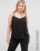 Asos Curve Double Strap Cami - Black