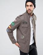 Liquor & Poker Khaki Military Jacket Patches/badges - Green