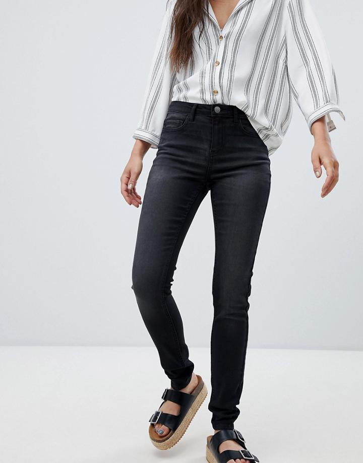 Pieces Five Betty High Waist Skinny Jeans - Black