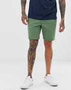 Original Penguin Slim Fit Shorts In Khaki Green - Blue