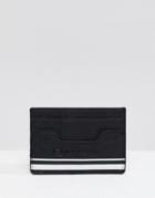 Ben Sherman Logo Pu Card Holder In Black And White - Black