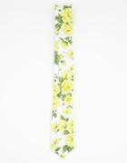 Gianni Feraud Liberty Print Floral Tie-yellow
