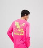 Puma Long Sleeve T-shirt With Graphic Print In Pink Exclusive To Asos - Pink