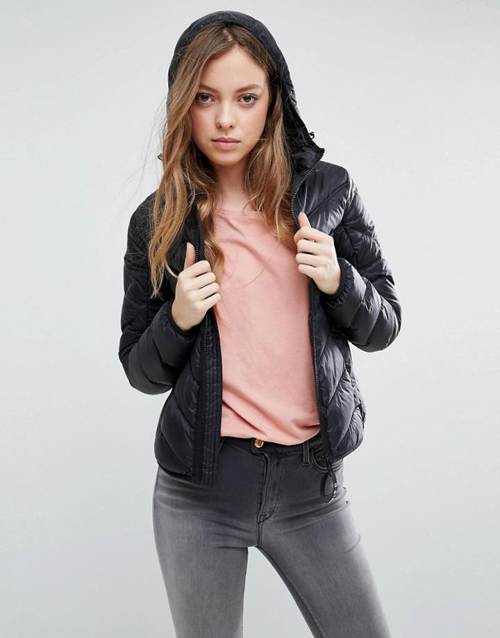 G-star Alaska Down Feather Jacket With Hood - Black