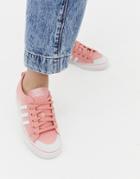 Adidas Originals Pink And White Nizza Sneakers - Pink