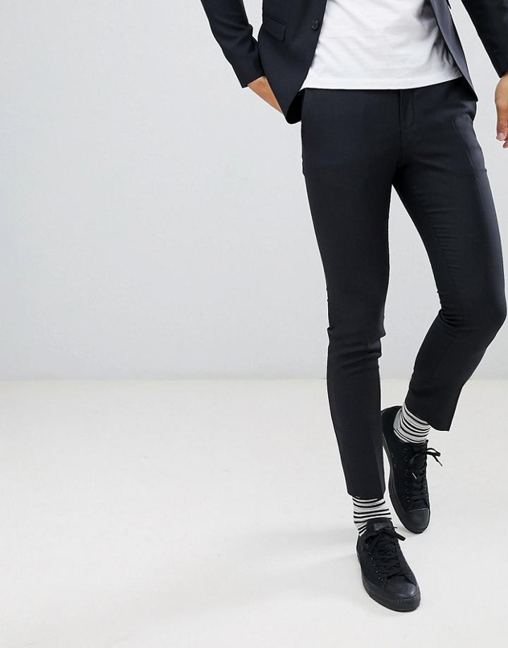 Jack & Jones Premium Suit Pants In Slim Fit Black - Black