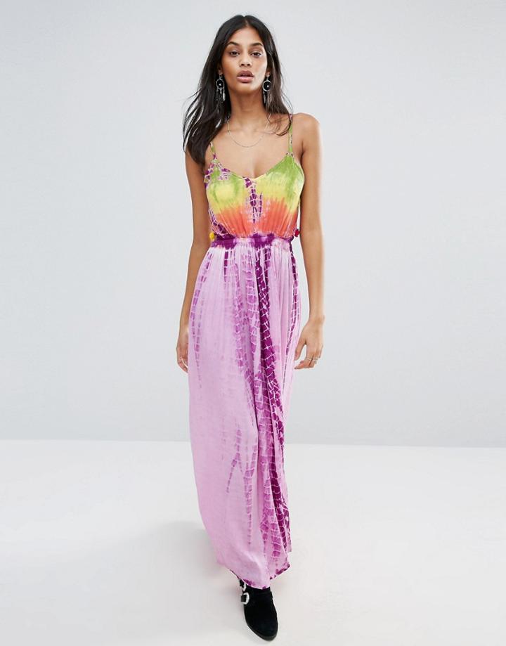 Raga Chasing Sunsets Tie Dye Maxi Dress - Pink