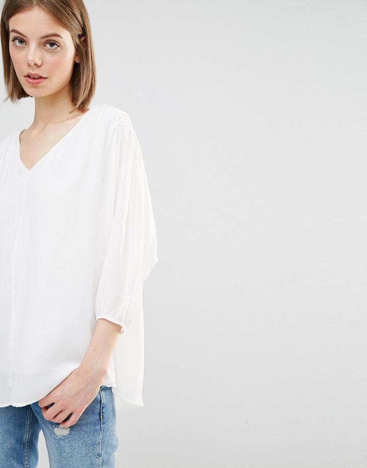 Warehouse Batwing Blouse - Ivory