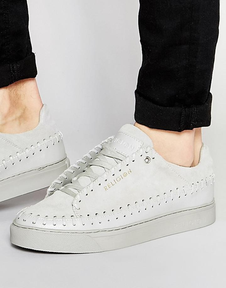 Religion Suede Mocassin Sneakers - Gray