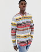 Scotch & Soda Regular Fit Shirt With Seasonal Jacquard Pattern - Multi