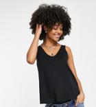 Asos Design Maternity Ultimate Tank Top With Scoop Neck In Organic Cotton In Black