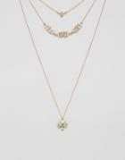 Johnny Loves Rosie Luci Amber Multi Row Necklace - Amber