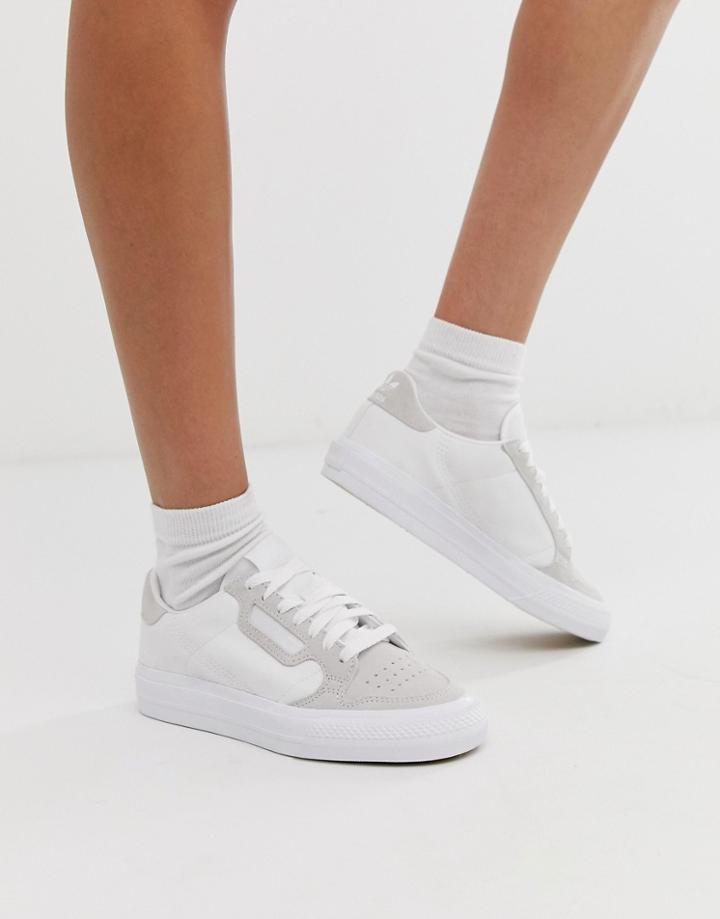 Adidas Originals Continental 80 Vulc Sneaker In White - White