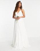 Asos Edition Ariana Lace Cami Wedding Dress With Full Skirt-white