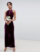 Ghost Bridesmaid Maxi Dress With Keyhole Detail - Purple