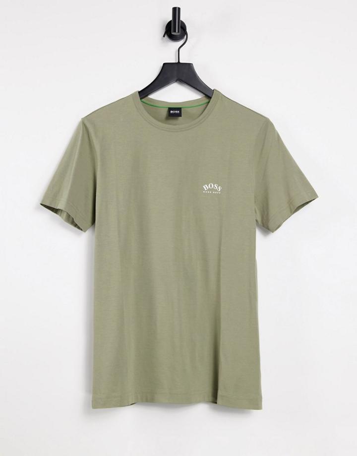 Boss Athleisure Tee Curved T-shirt In Green