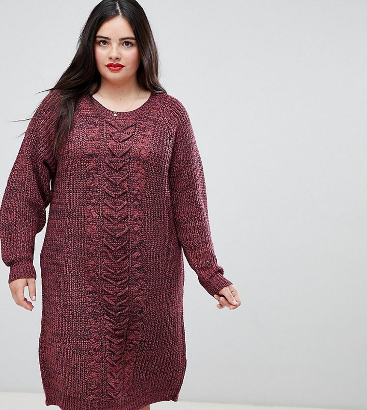 Junarose Textured Shift Dress - Red
