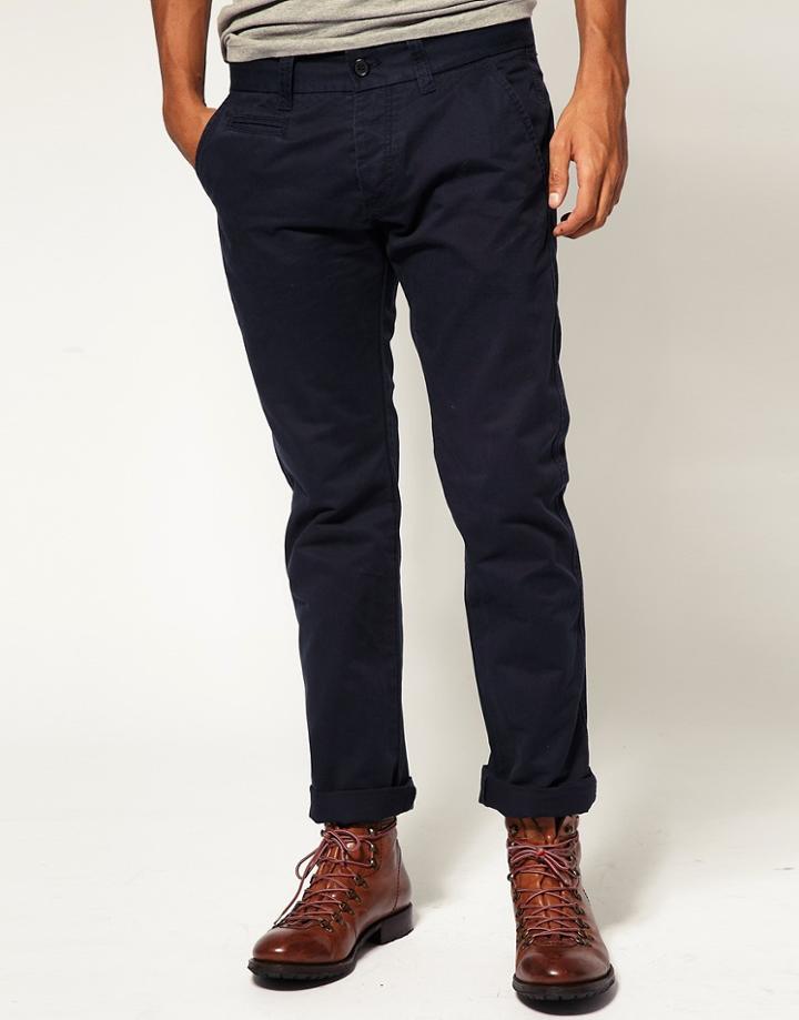 Selected Paris Chinos - Navy