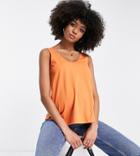 Asos Design Maternity Ultimate Tank Top With Scoop Neck In Organic Cotton Blend In Rust-brown
