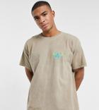 New Look Oversized Varsity Print T-shirt In Stone-neutral