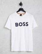Boss Thinking Large Logo T-shirt In White