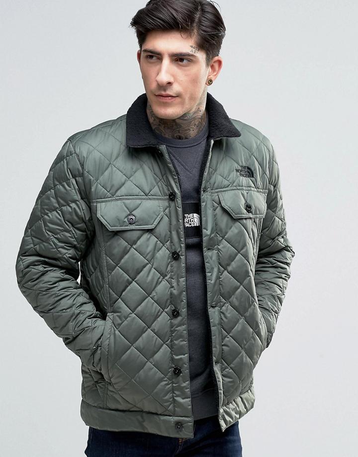 The North Face Sherpa Thermoball Jacket In Green - Green