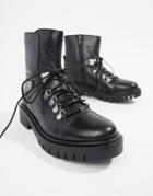 Rule London Leather Hiker Boot - Black