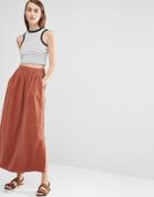 Selected Vilo Maxi Skirt - Brown