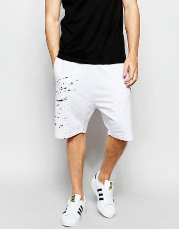 Izzue Shorts With Contrast Insert - White