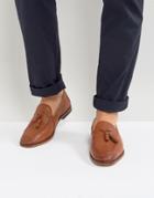 Asos Loafers In Tan Leather With Tassel - Tan