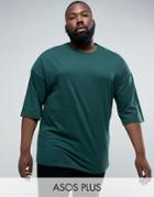 Asos Plus Oversized T-shirt In Green - Green