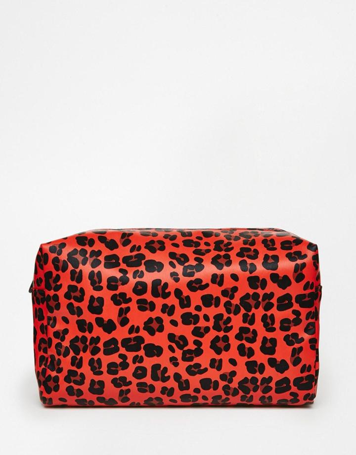 Asos Oversized Leopard Makeup Bag - Multi