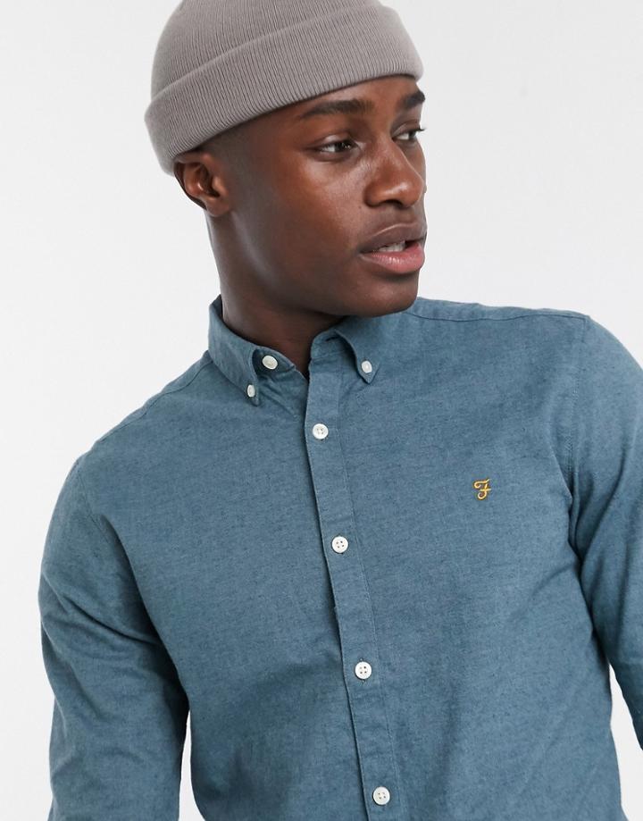 Farah Steen Slim Fit Shirt In Green