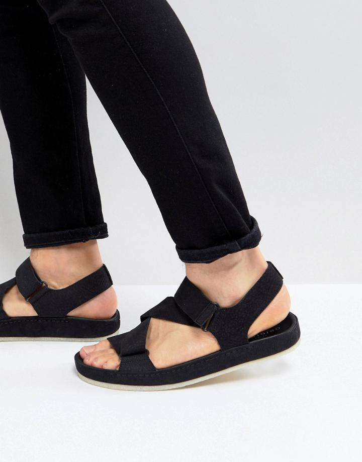 Clarks Originals Ranger Nubuck Sandals In Black - Black