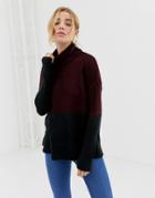 New Look Paneled Sweater - Multi
