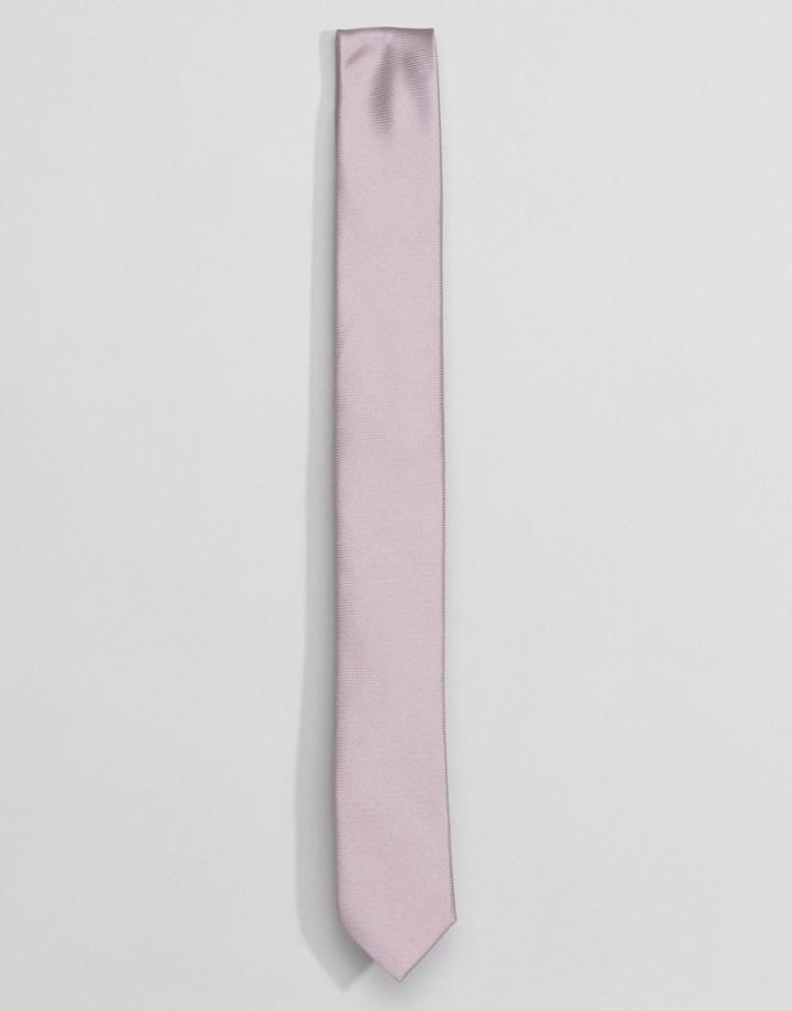 Asos Wedding Slim Tie In Dusty Purple - Purple
