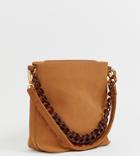 My Accessories London Exclusive Resin Chain Handle Shoulder Bag - Beige