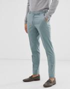 Asos Design Wedding Skinny Suit Pants In Pastel Blue