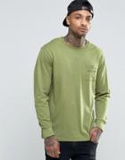 Heros Heroine Pocket Long Sleeve T-shirt - Green