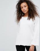 Moss Copenhagen Fluted Sleeve Blouse - White