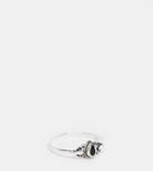 Kingsley Ryan Curve Etched Ring With Onyx Stone In Sterling Silver