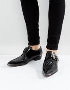 Jeffery West Adam Skull Buckle Shoes In Black - Black